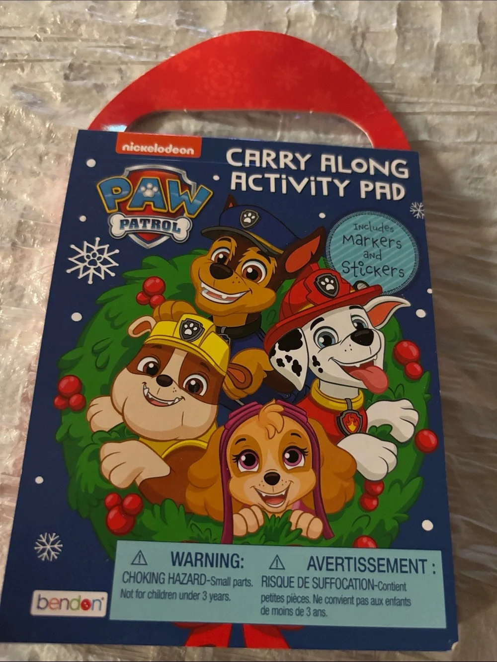Nickelodeon PAW Patrol Red & Blue Holiday Carry-Along Activity Pad